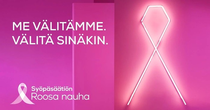 Roosa nauha -keräyslahjoitus